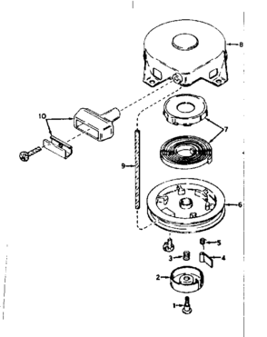 Rewind Starter No. 590420 Diagram and Parts List for 143571082  Craftsman Engine