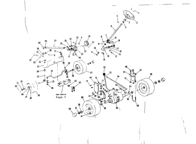 Drive Assembly Diagram and Parts List for 53681360  Craftsman Lawn Mower