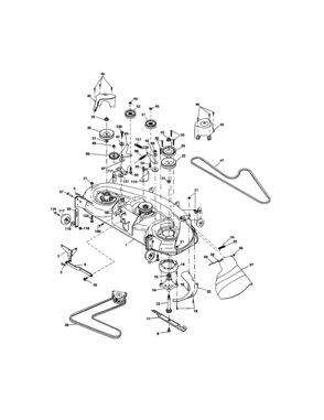 Mower Deck Diagram and Parts List for 917276072  Craftsman Lawn Tractor