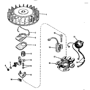 Magneto (phelon F-3220-g) Diagram and Parts List for 14310301  Craftsman Engine