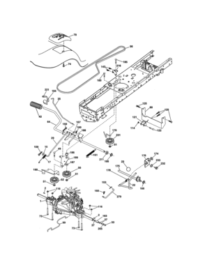 Ground Drive Diagram and Parts List for 917203831  Craftsman Lawn Tractor