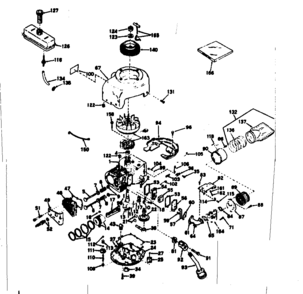Basic Engine Diagram and Parts List for 143226212  Craftsman Engine