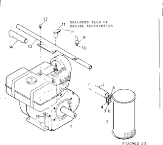 Engine Accessories Diagram and Parts List for 580320962  Craftsman Engine