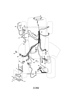 Electrical Diagram and Parts List for 917275680  Craftsman Lawn Tractor