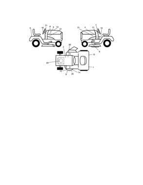 Decals Diagram and Parts List for 9172736404  Craftsman Lawn Tractor