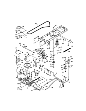 Ground Drive Diagram and Parts List for 917271733  Craftsman Lawn Tractor