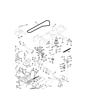 Ground Drive Diagram and Parts List for 917272057  Craftsman Lawn Tractor