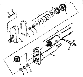 Motor Diagram and Parts List for 917252421  Craftsman Lawn Mower