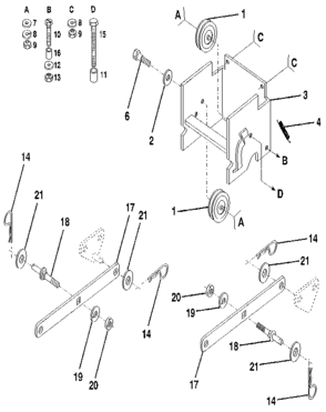 Attaching Parts Diagram and Parts List for 917253991  Craftsman Lawn Mower