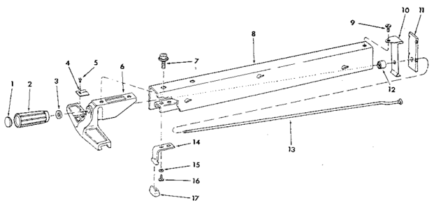 Figure 3 - 62782 Fence Assembly Diagram and Parts List for 113226681  Craftsman Saw