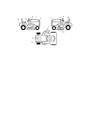 Decals Diagram and Parts List for 917273351  Craftsman Lawn Tractor