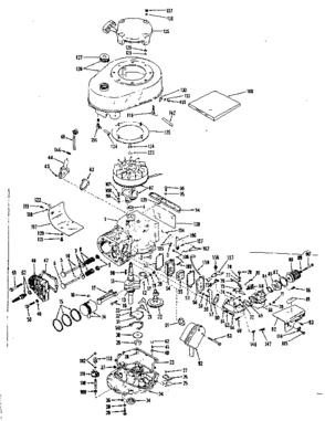 Basic Engine Diagram and Parts List for 14340502  Craftsman Engine