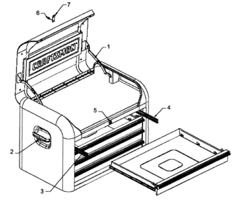 Part Location Diagram of 200837 Craftsman Tool chest stacking connector