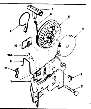 Part Location Diagram of 730246 Tecumseh Starter, Side mount rewind