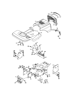 Chassis And Enclosures Diagram and Parts List for 917273351  Craftsman Lawn Tractor