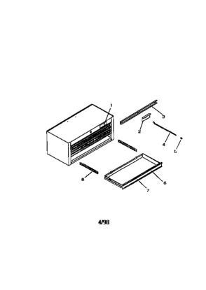 Unit Parts Diagram and Parts List for 706650295  Craftsman Tool Stand & Cart