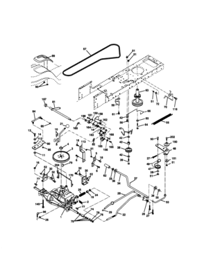Ground Drive Diagram and Parts List for 917271052  Craftsman Lawn Tractor
