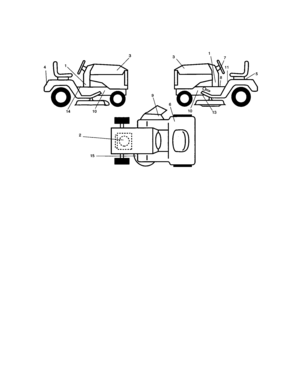 Decals Diagram and Parts List for 917277010  Craftsman Lawn Tractor