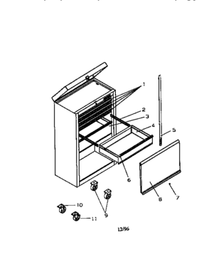 Unit Parts Diagram and Parts List for 706658250  Craftsman Tool Stand & Cart