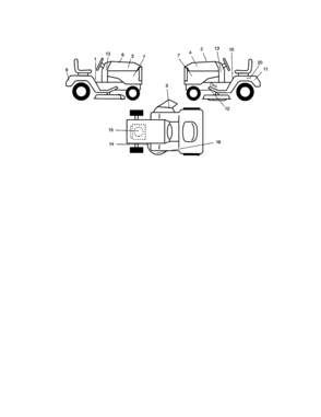 Decals Diagram and Parts List for 917271661  Craftsman Lawn Tractor