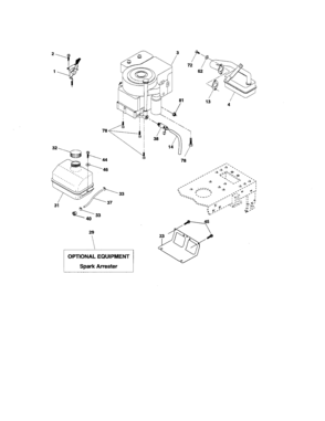 Engine Diagram and Parts List for 917276400  Craftsman Lawn Tractor