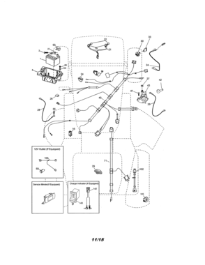 Electrical Diagram and Parts List for 917255745  Craftsman Lawn Tractor