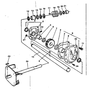 Gear Box Diagram and Parts List for 8875  Craftsman Snow Blower