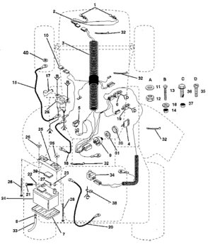 Electrical Diagram and Parts List for 917255520  Craftsman Lawn Tractor