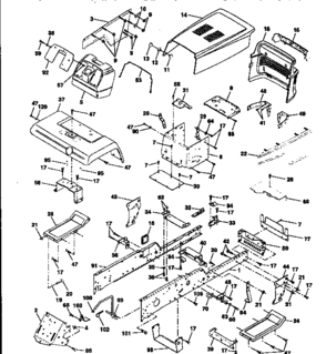 Chassis And Enclosures Diagram and Parts List for 917250780  Craftsman Engine