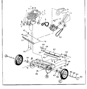 Engine Diagram and Parts List for 536375701  Craftsman Lawn Mower