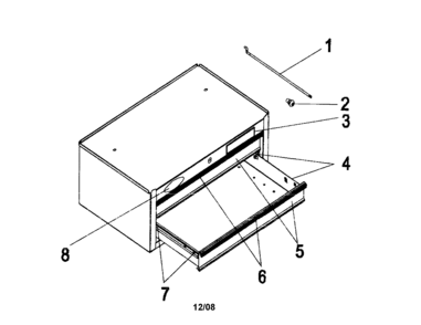 Tool Chest Diagram and Parts List for 706877420  Craftsman Tool Stand & Cart