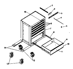 Part Location Diagram of A14548A2-EBE Craftsman Drawer
