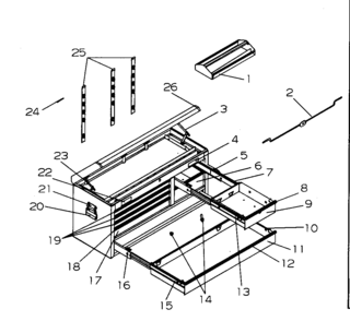 Tool Chest Diagram and Parts List for 706596212  Craftsman Tool Stand & Cart