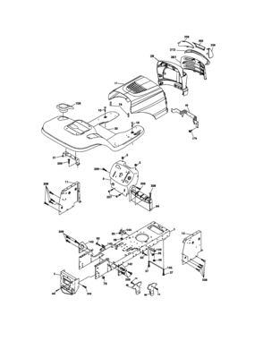 Chassis And Enclosures Diagram and Parts List for 917275761  Craftsman Lawn Tractor