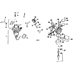 Part Location Diagram of 24-757-20 Craftsman Lawn & garden equipment engine gasket set