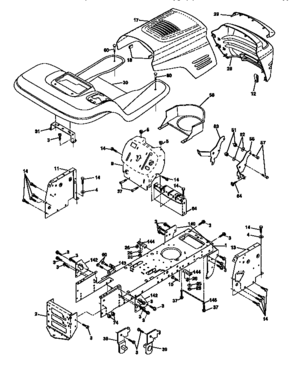 Chassis And Enclosures Diagram and Parts List for 917271110  Craftsman Lawn Tractor