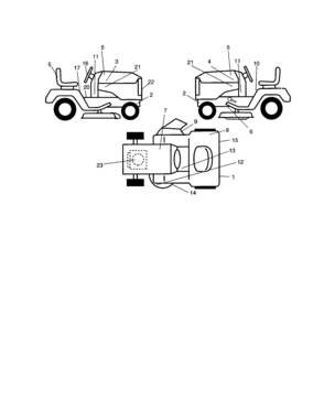 Decals Diagram and Parts List for 917277350  Craftsman Lawn Tractor