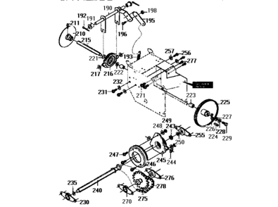 Drive Components Diagram and Parts List for 536886610  Craftsman Snow Blower