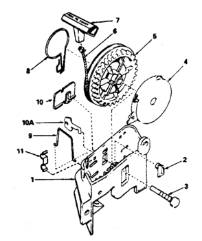 Rewind Starter No. 590531 Diagram and Parts List for 143384462  Craftsman Engine