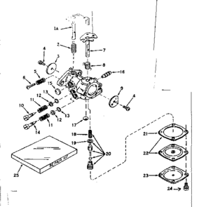 Carburetor No. 630989 Diagram and Parts List for 143171132  Craftsman Engine