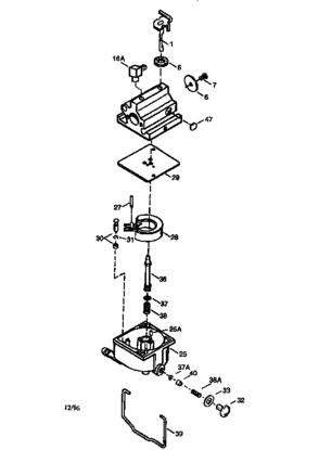 Carburetor 632671a (71/143) Diagram and Parts List for 143976008  Craftsman Engine