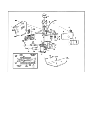 Motor Unit Assembly Parts Diagram and Parts List for 139536481DM  Craftsman Garage Door Opener