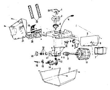 Part Location Diagram of 108D32 Craftsman Light lens