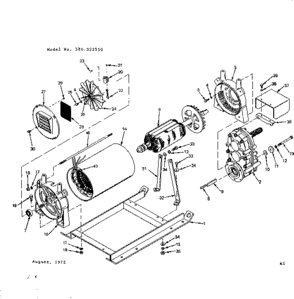 Part Location Diagram of 43640 Generac Idler Pulley
