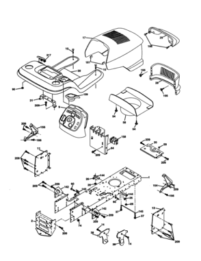 Chassis And Enclosures Diagram and Parts List for 917277460  Craftsman Lawn Tractor