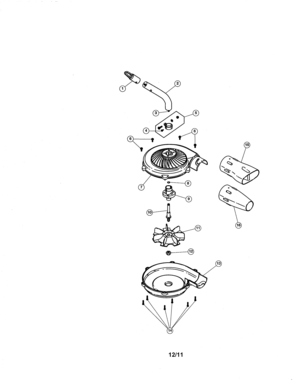 Blower Attachment Diagram and Parts List for 316792420  Craftsman Trimmer