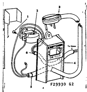Switch Housing Diagram and Parts List for 11329930  Craftsman Power Motor