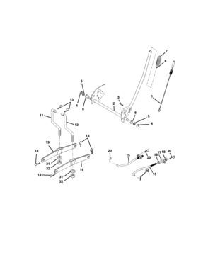 Lift Assembly Diagram and Parts List for 917272862  Craftsman Lawn Tractor