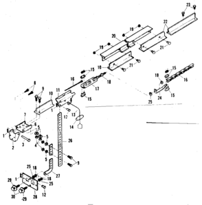 Rail Diagram and Parts List for 139663656  Craftsman Garage Door Opener