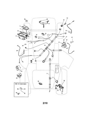 Electrical Diagram and Parts List for 917286710  Craftsman Lawn Tractor